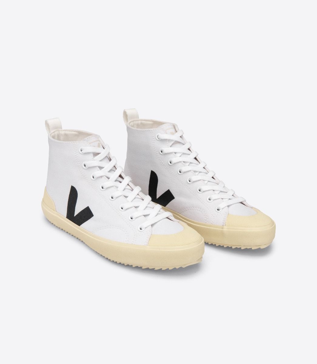 Sapatilhas Veja Nova Ht Canvas Masculino Branco Pretas | RH0253986