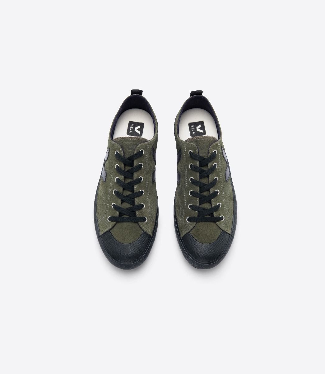 Sapatilhas Veja Nova Suede Feminino Verde Oliva Pretas | QS8617503