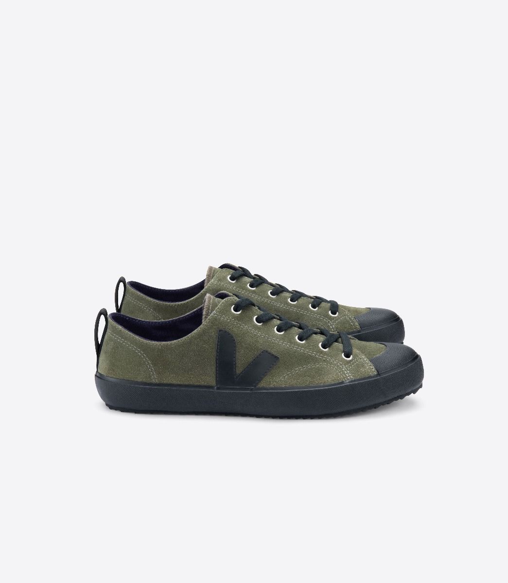 Sapatilhas Veja Nova Suede Feminino Verde Oliva Pretas | QS8617503