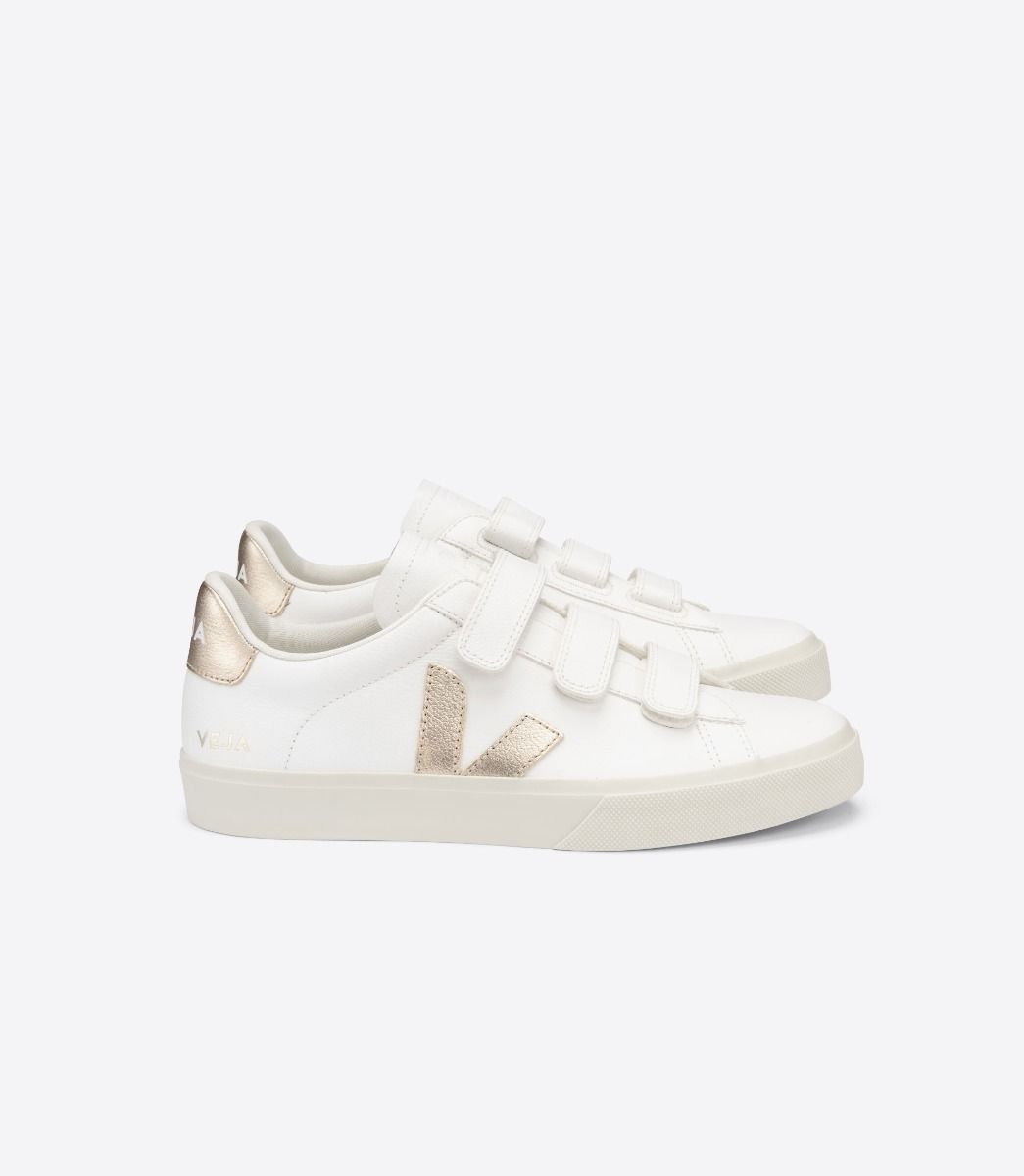 Sapatilhas Veja Recife Chromefree Feminino Branco Douradas | RK5194027