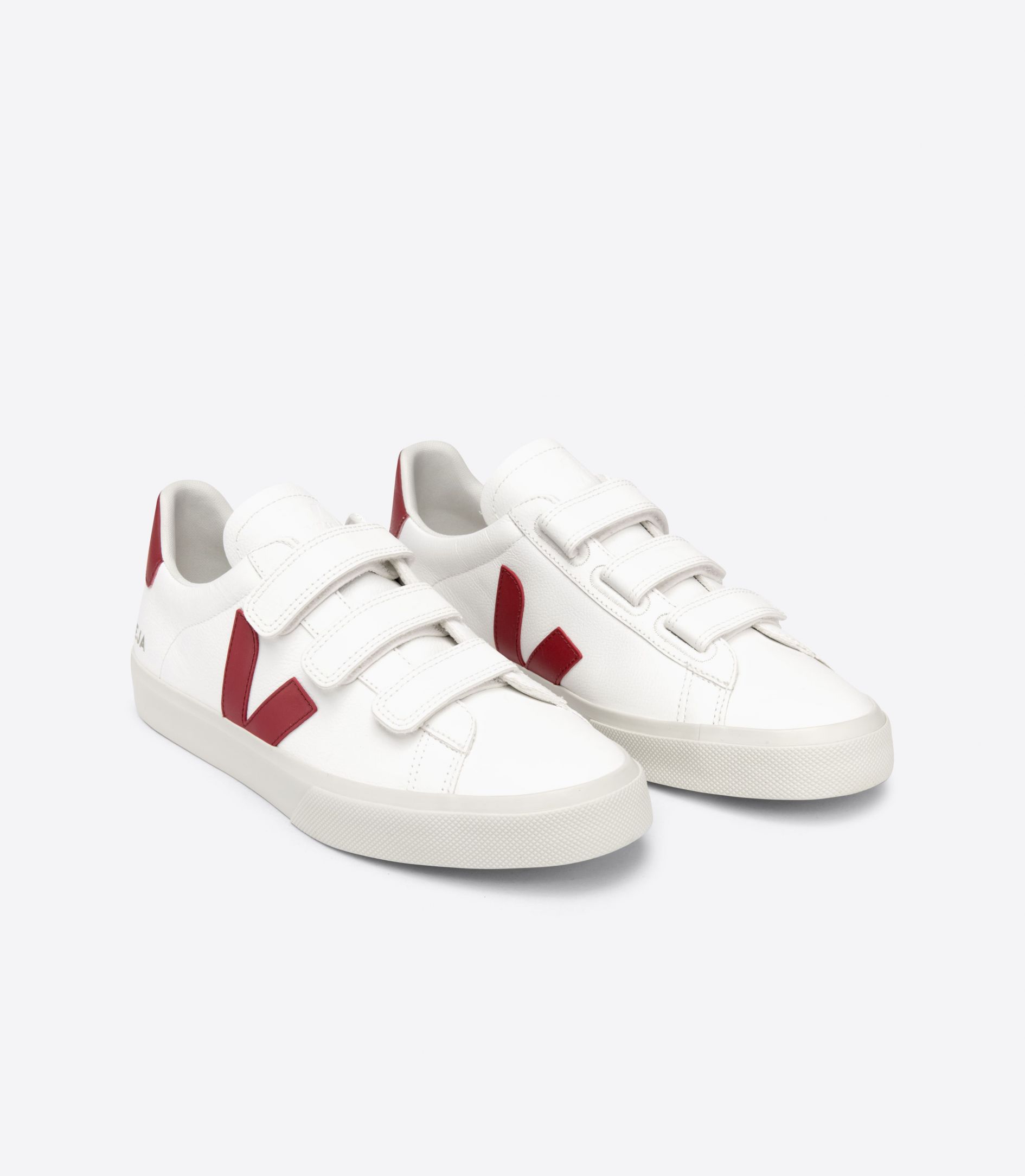 Sapatilhas Veja Recife Chromefree Leather Masculino Branco Vermelhas | DV6715234