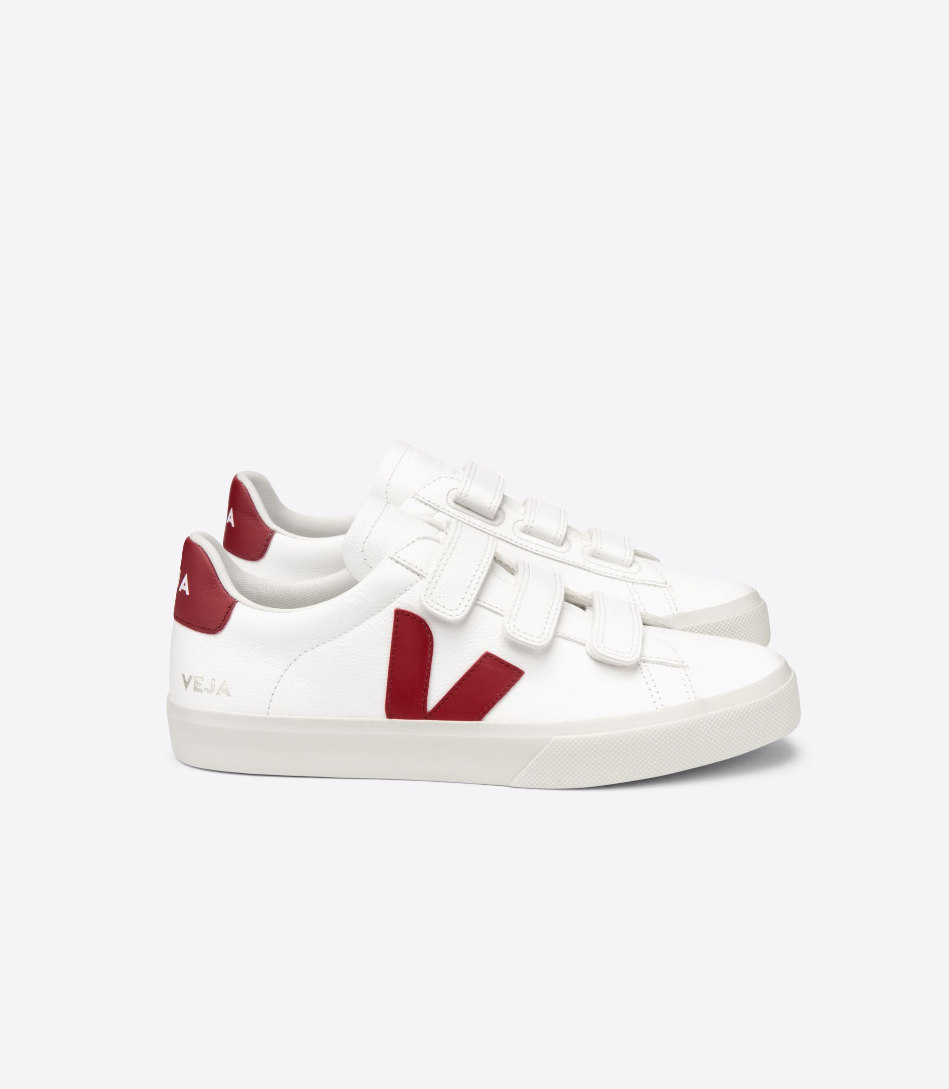 Sapatilhas Veja Recife Chromefree Leather Masculino Branco Vermelhas | DV6715234