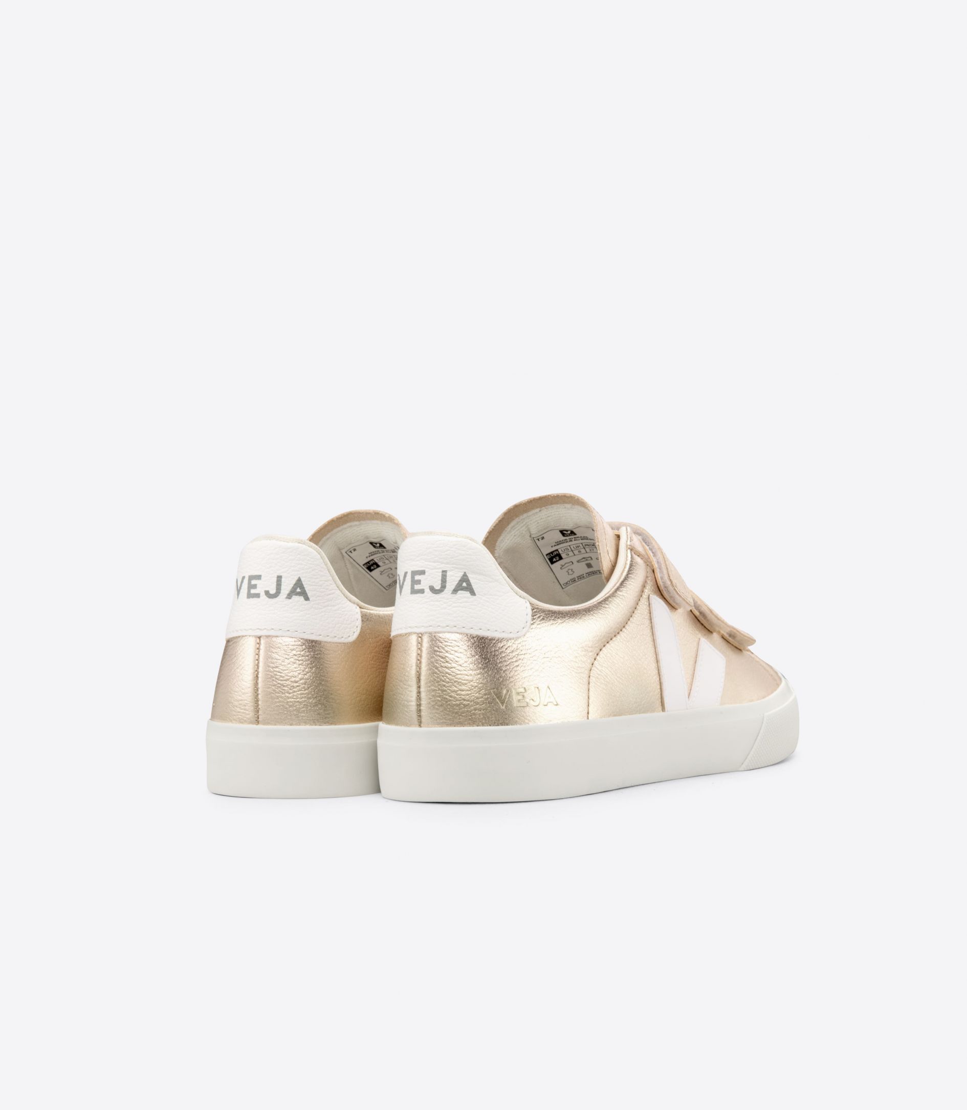 Sapatilhas Veja Recife Chromefree Leather Feminino Douradas Branco | IW5369074