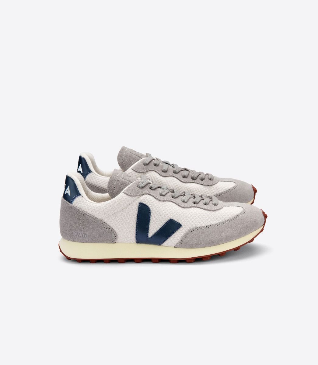 Sapatilhas Veja Rio Branco Hexamesh Gravel Feminino Cinzentas Azul Marinho | RE5028936