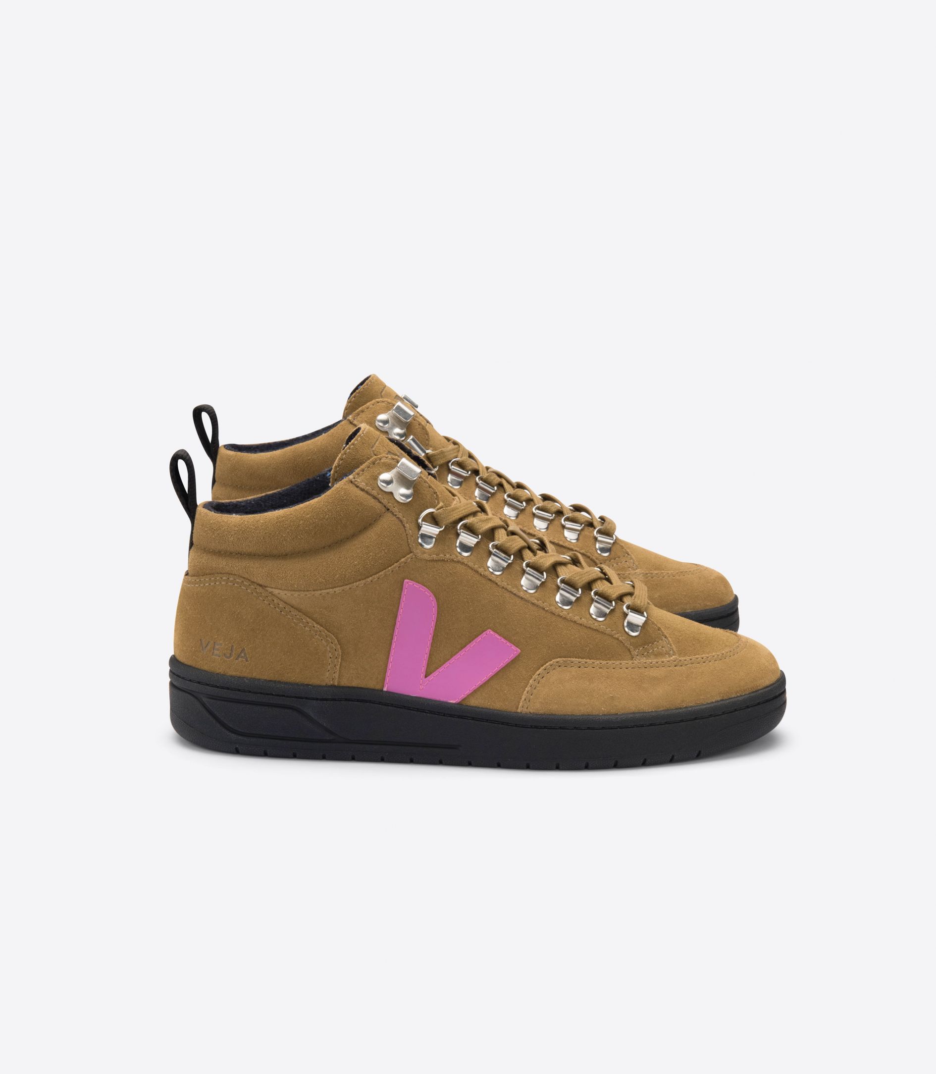 Sapatilhas Veja Roraima Bastille Suede Feminino Marrom Roxo | PC0476952