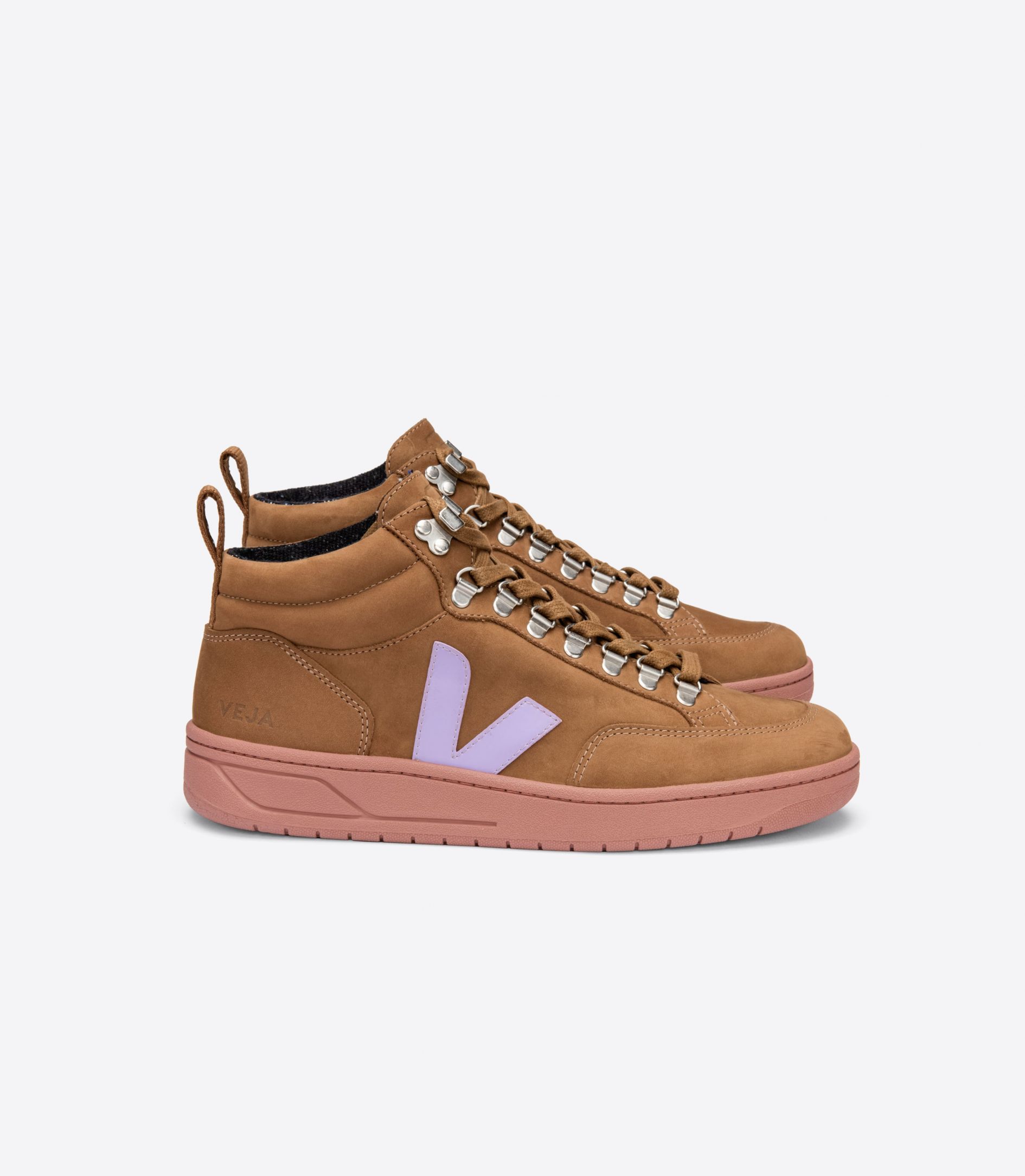 Sapatilhas Veja Roraima Nubuck Feminino Marrom Laranja | ER3165709