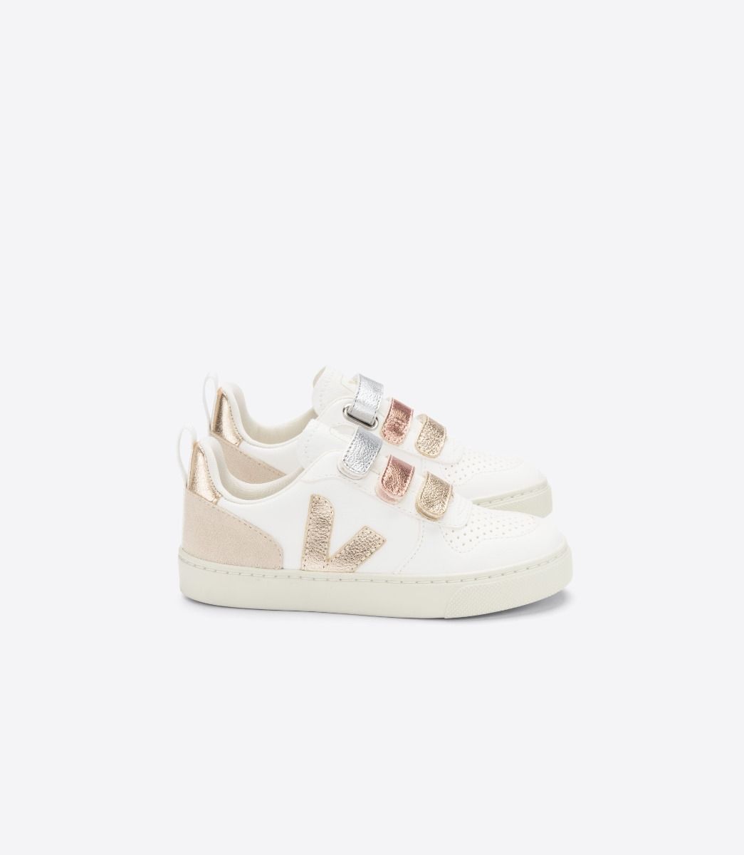 Sapatilhas Veja V-10 Chromefree Criança Multicoloridas Branco | PC1725896