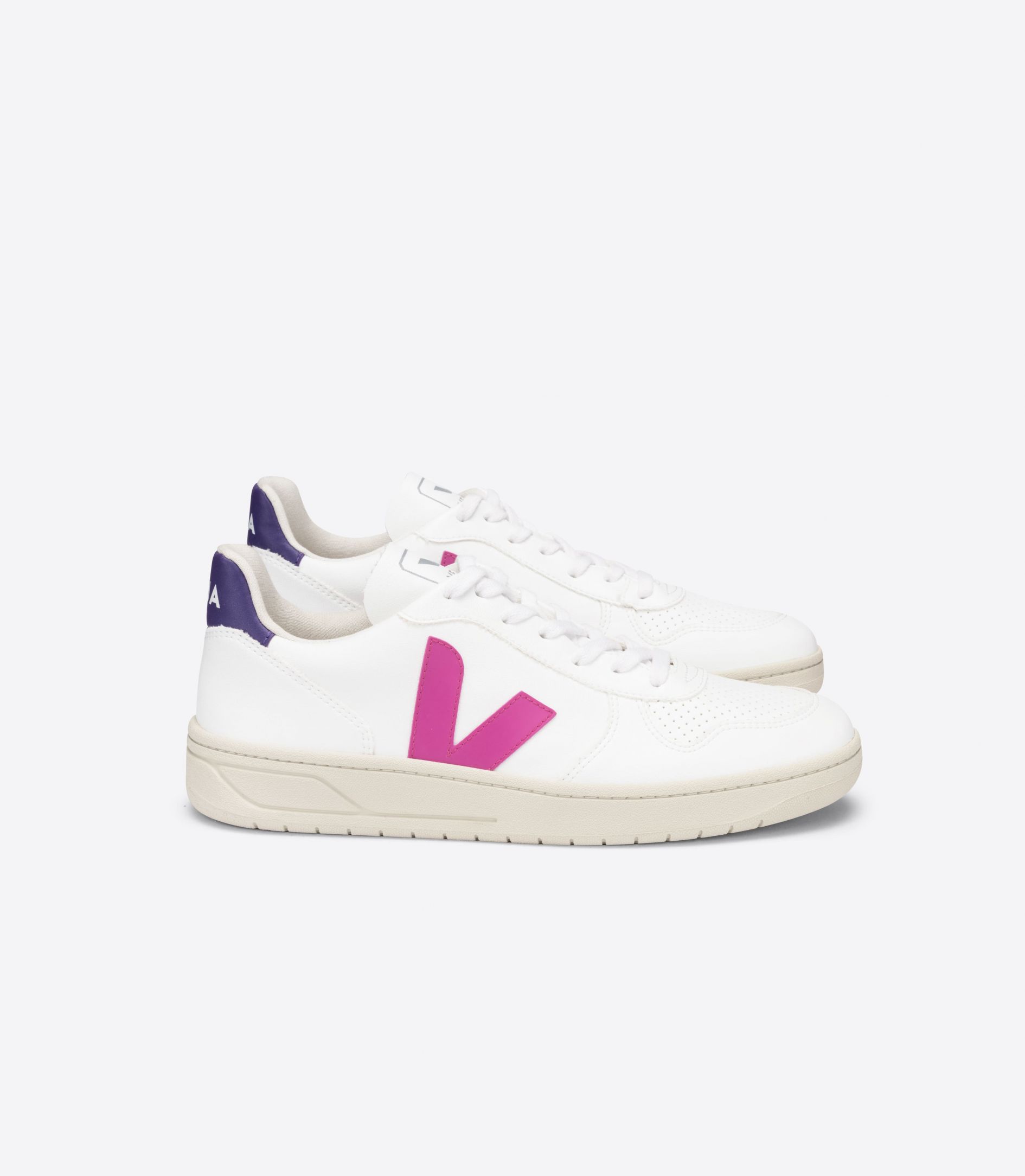 Sapatilhas Veja V-10 Cwl Feminino Branco Roxo | GH9047628