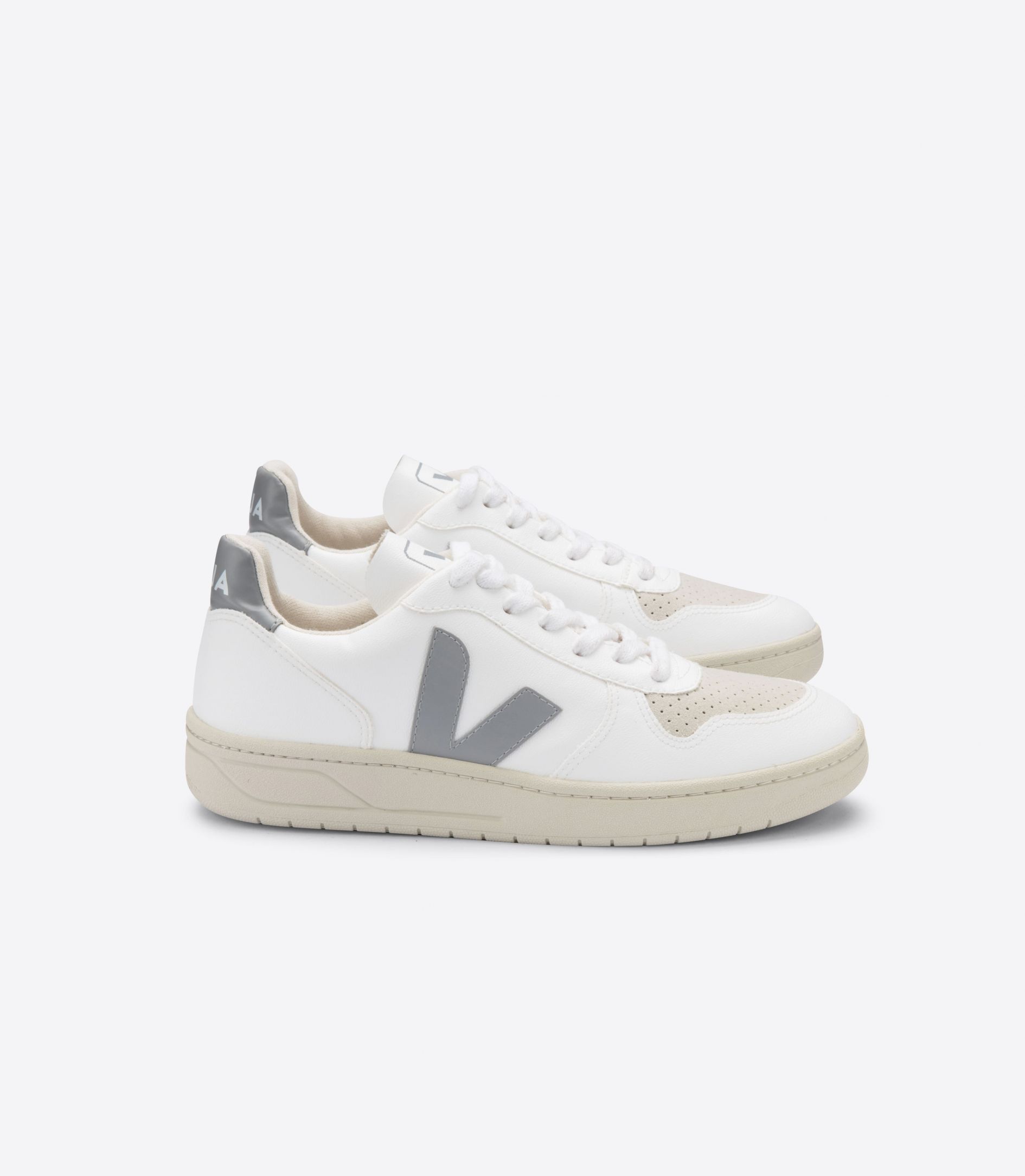 Sapatilhas Veja V-10 Cwl Feminino Branco Cinzentas | VG7208346