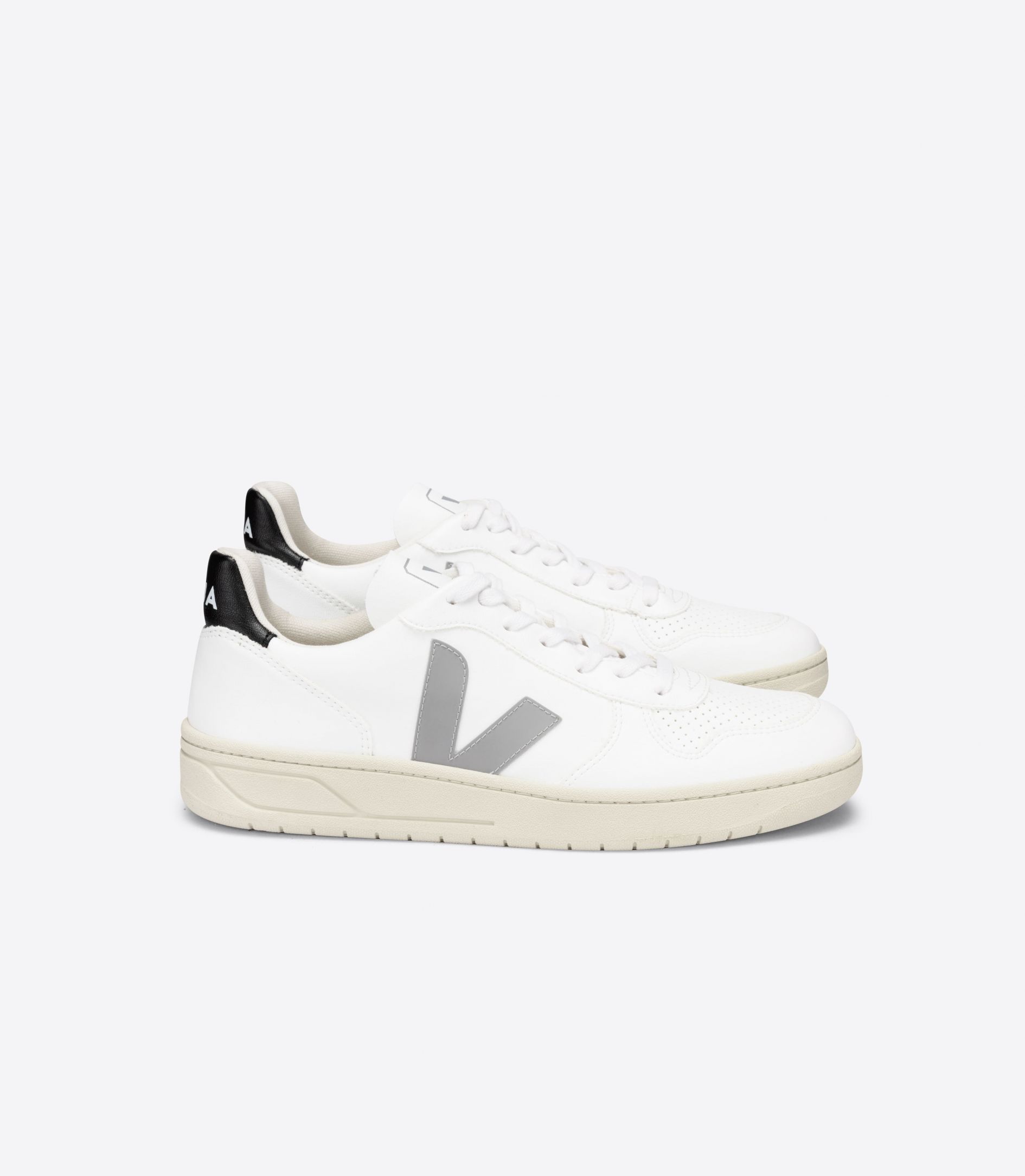 Sapatilhas Veja V-10 Cwl Feminino Branco Cinzentas Pretas | VT0426957