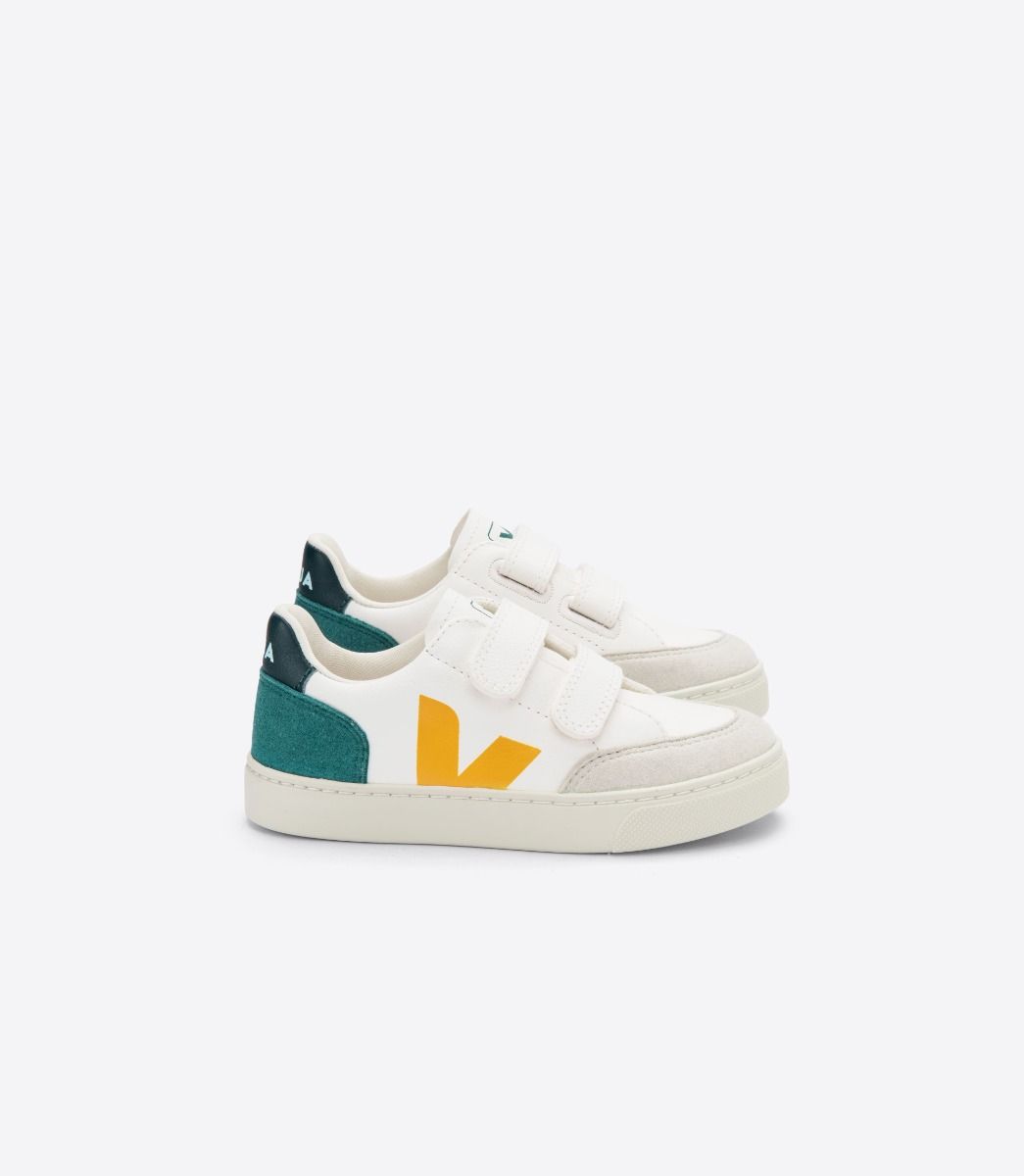 Sapatilhas Veja V-12 Chromefree Leather Criança Multicoloridas Marrom | LH8376501