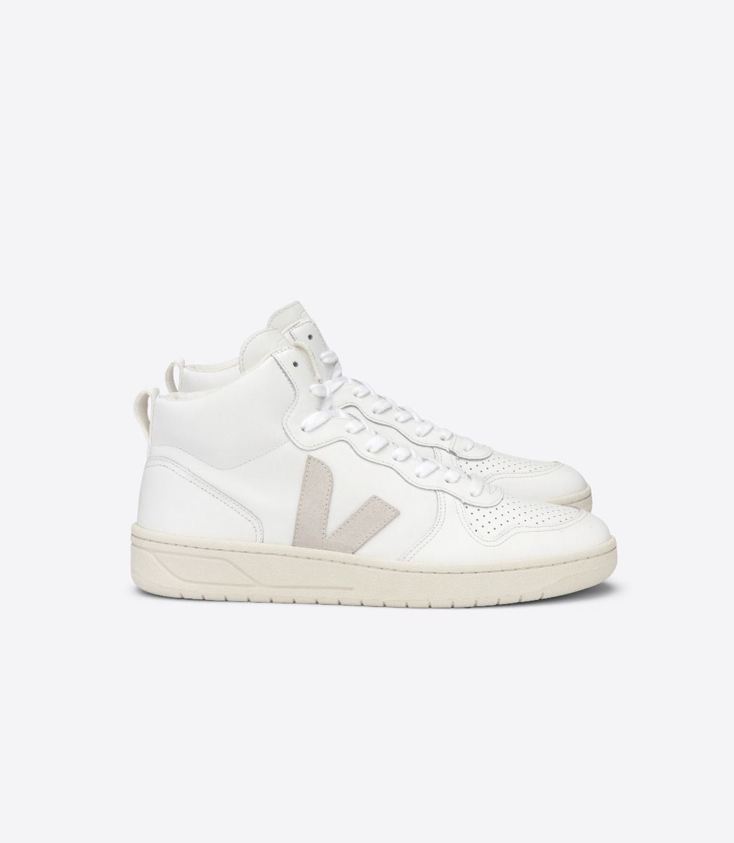 Sapatilhas Veja V-15 Leather Feminino Branco | JH3165048