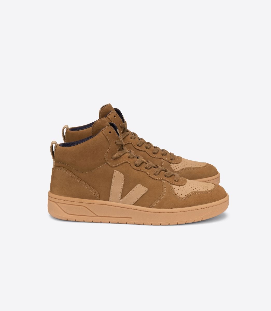 Sapatilhas Veja V-15 Nubuck Masculino Marrom | EP7819023