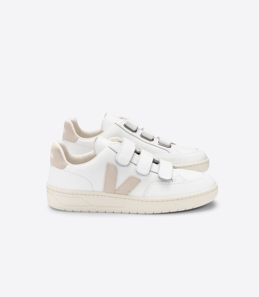 Sapatilhas Veja V-Lock Leather Feminino Branco Bege | EX6592407