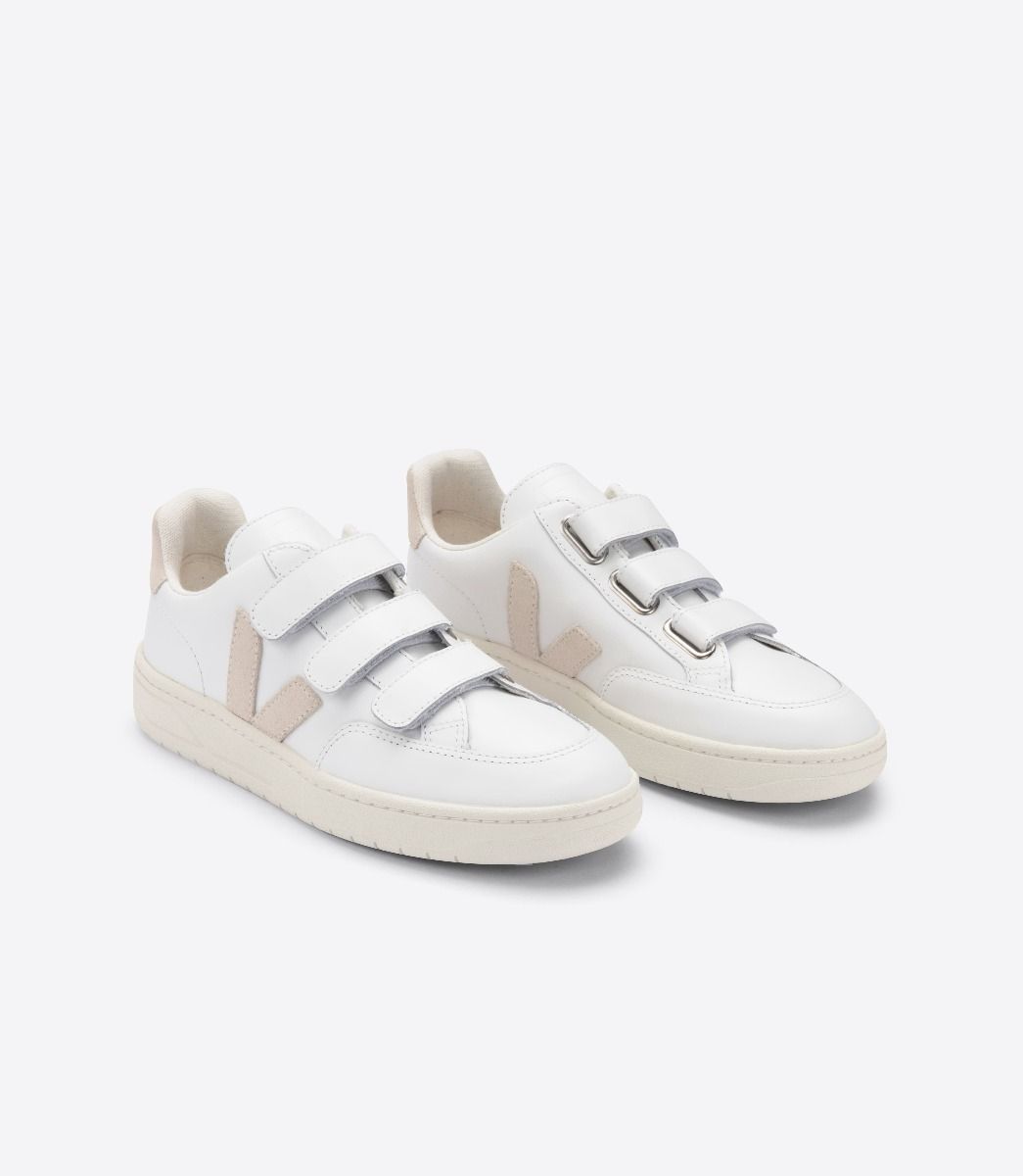 Sapatilhas Veja V-Lock Leather Masculino Branco Bege | KN7293504