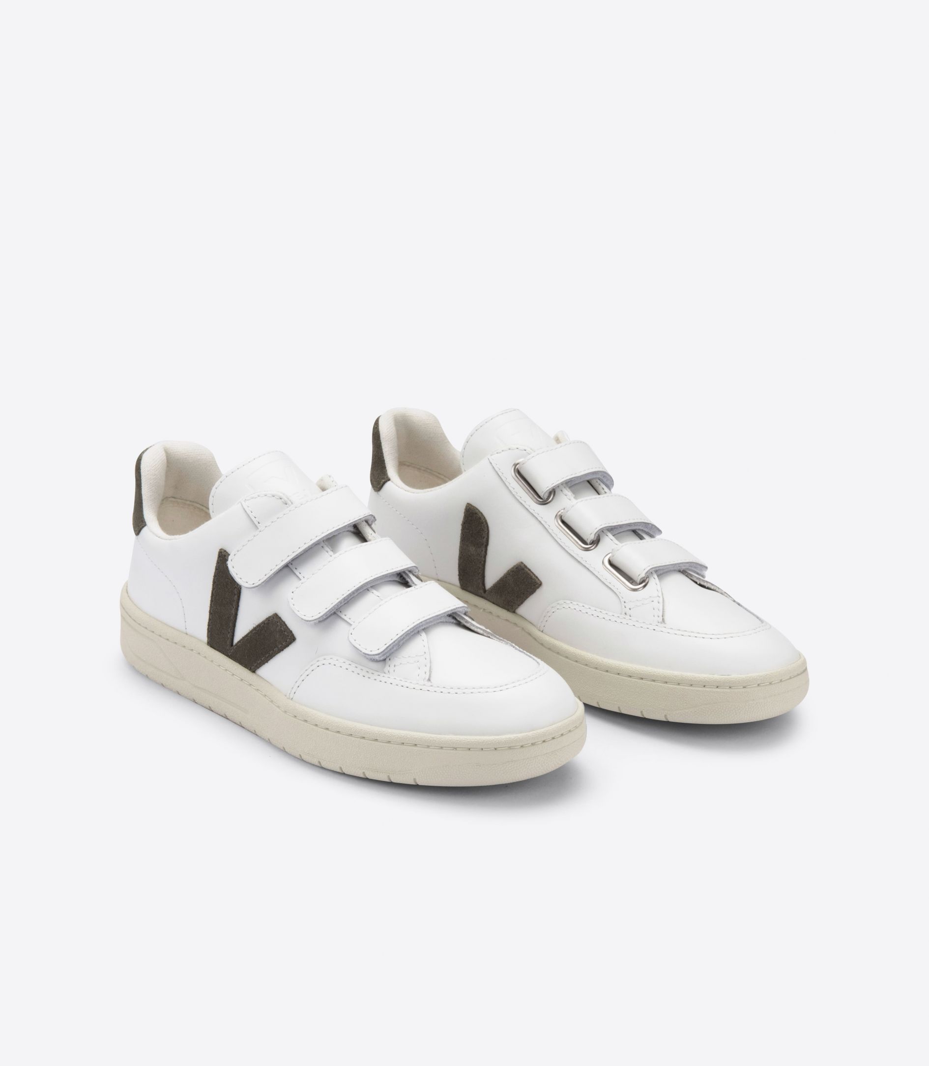 Sapatilhas Veja V-Lock Leather Masculino Branco Caqui | QC0978516