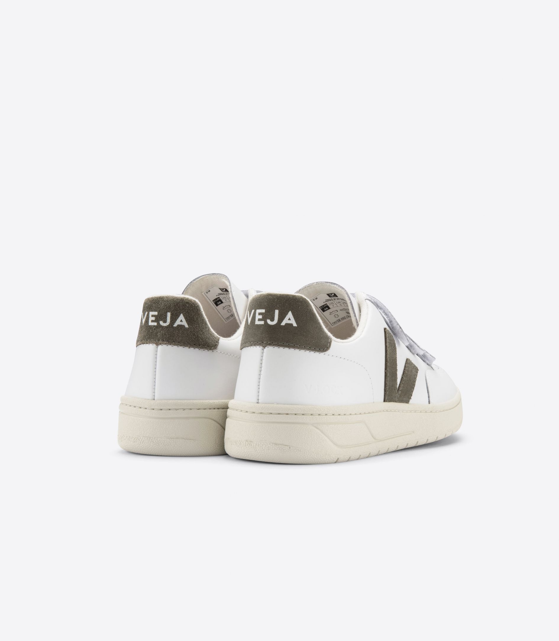 Sapatilhas Veja V-Lock Leather Masculino Branco Caqui | QC0978516