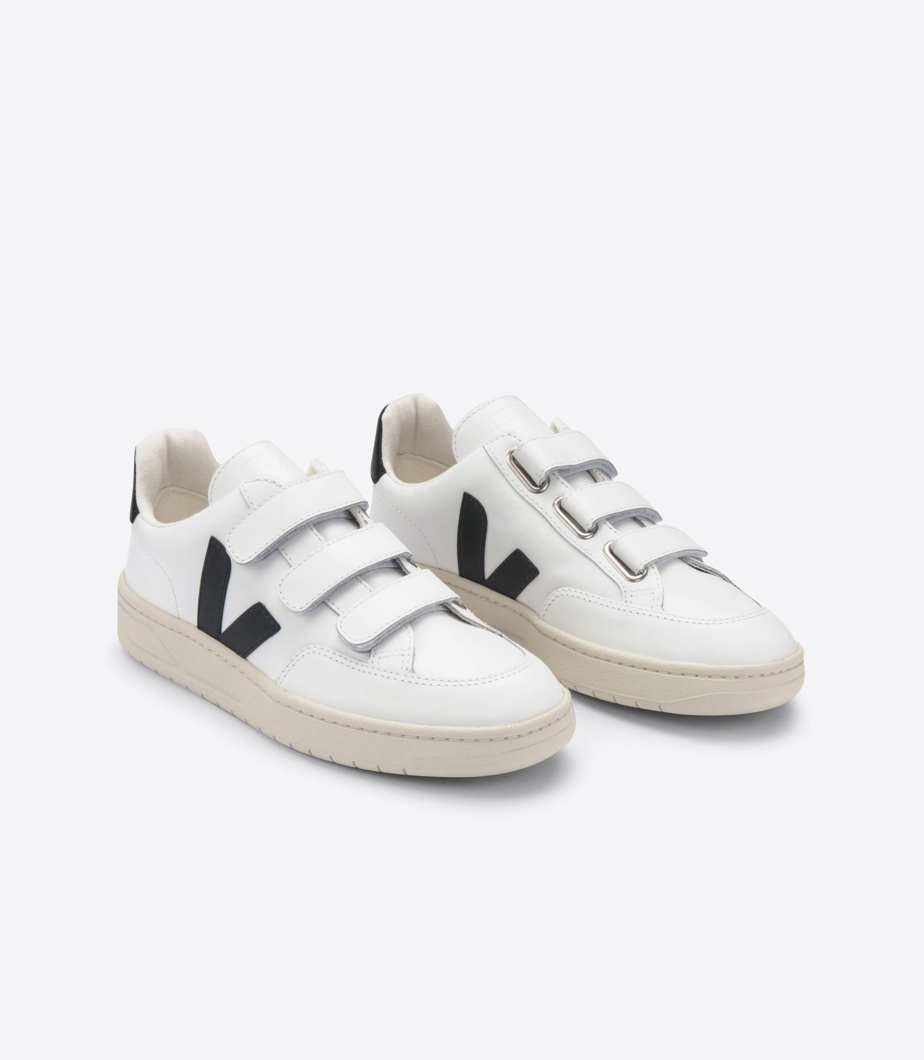 Sapatilhas Veja V-Lock Leather Masculino Branco Pretas | QD1674580