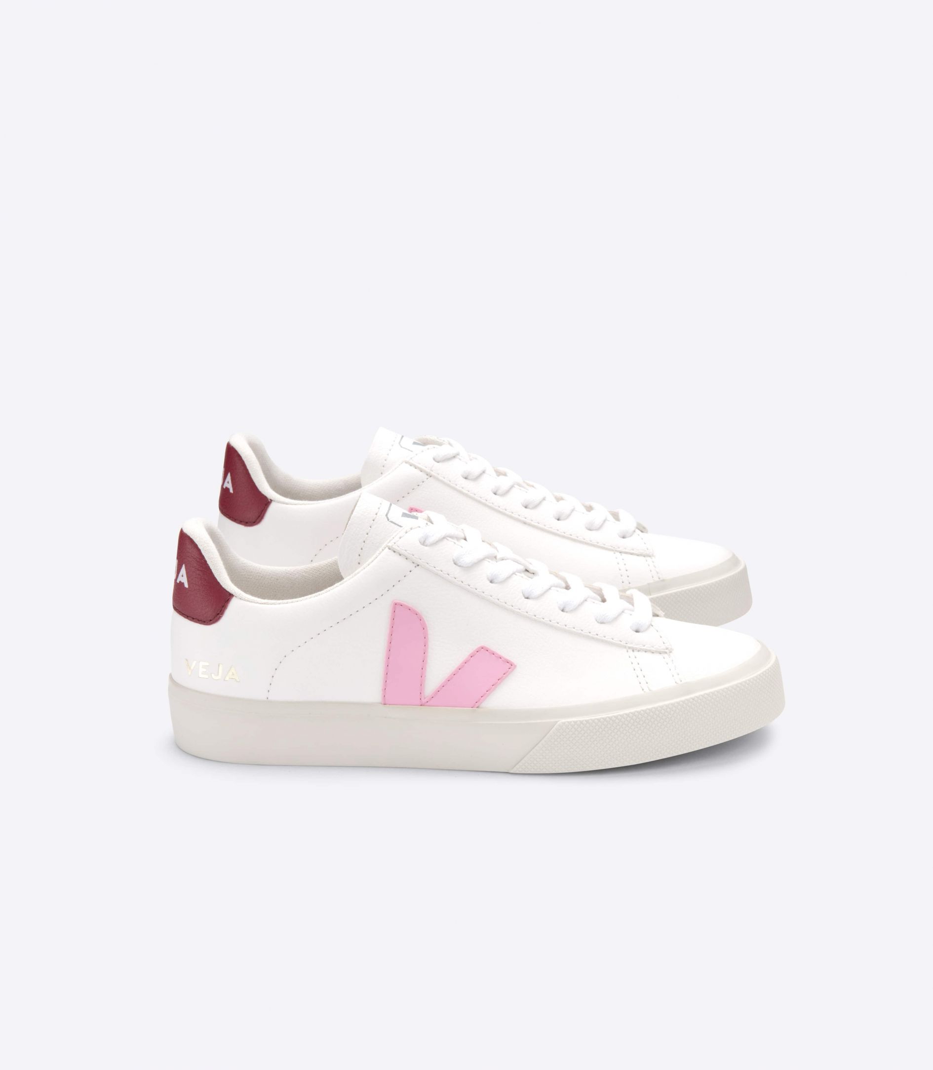 Sapatilhas Veja Campo Chromefree Feminino Branco Rosa Vermelhas | XV2314590