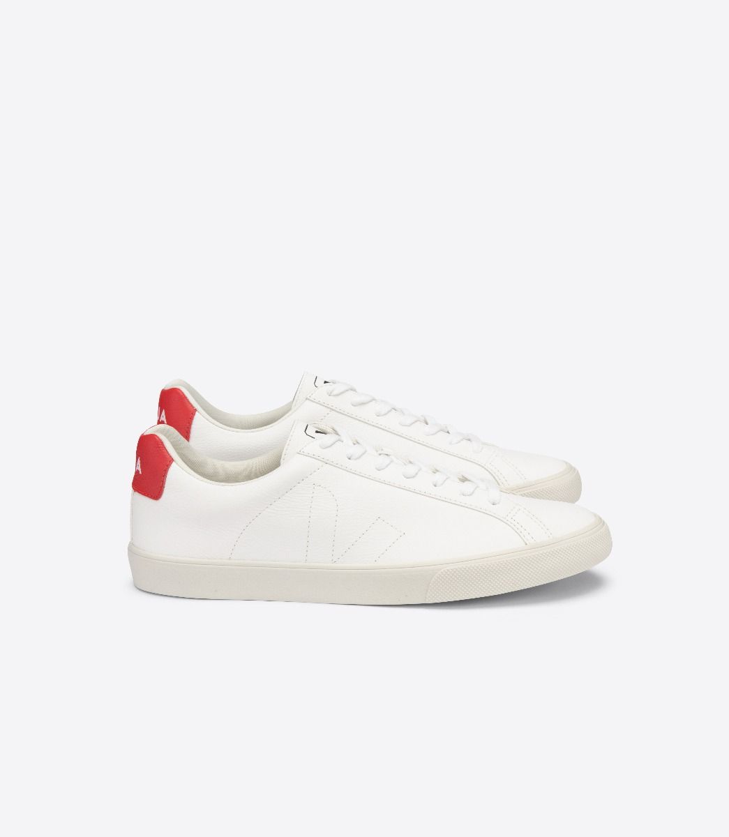 Sapatilhas Veja Esplar Chromefree Feminino Branco Vermelhas | BT6524107