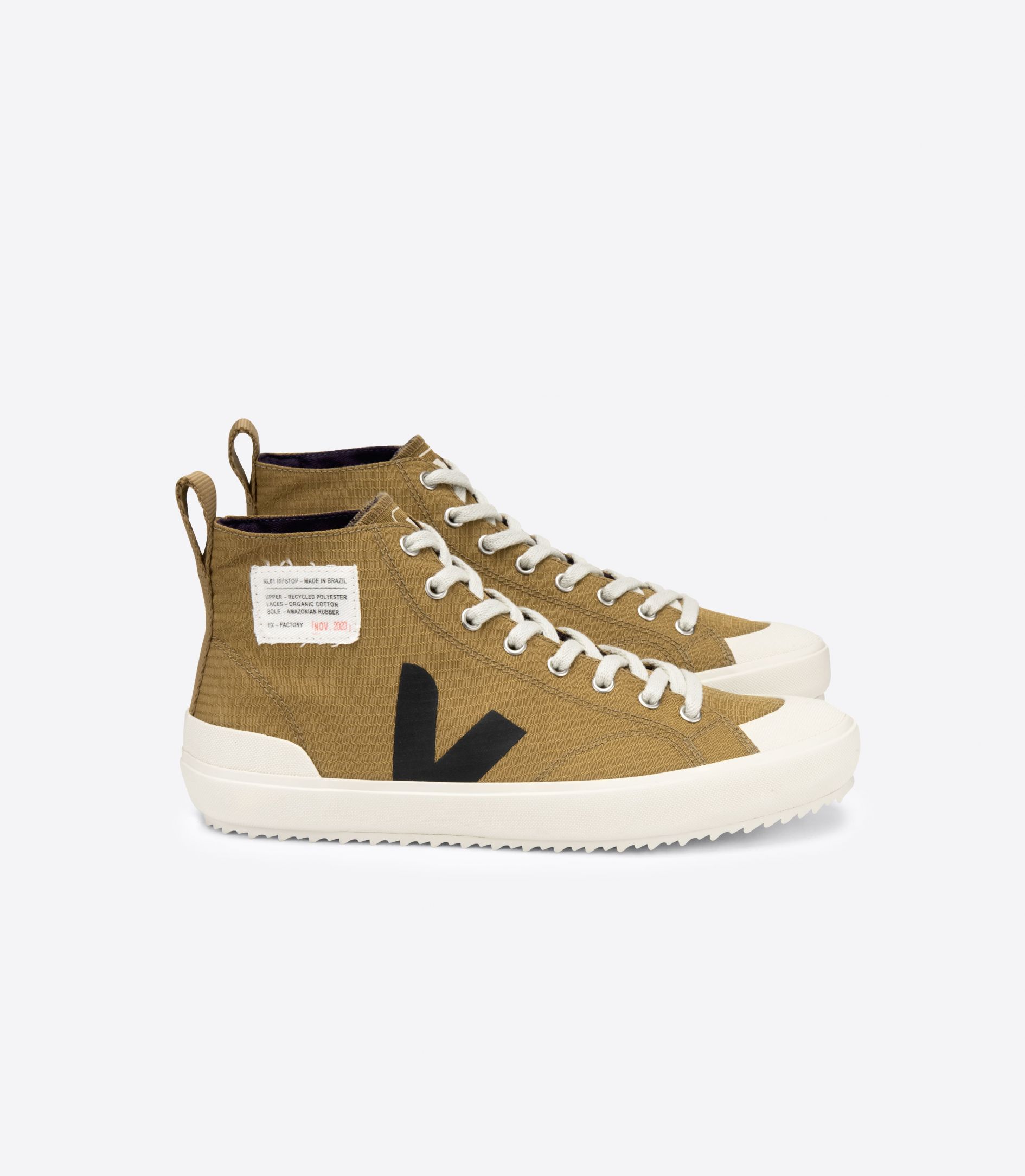 Sapatilhas Veja Nova Hl Ripstop Masculino Marrom Pretas | CS6510973