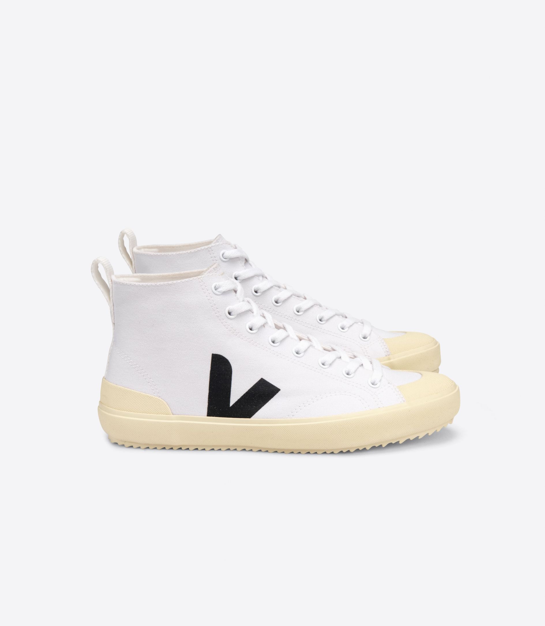 Sapatilhas Veja Nova Ht Canvas Feminino Branco Pretas | KE0892547