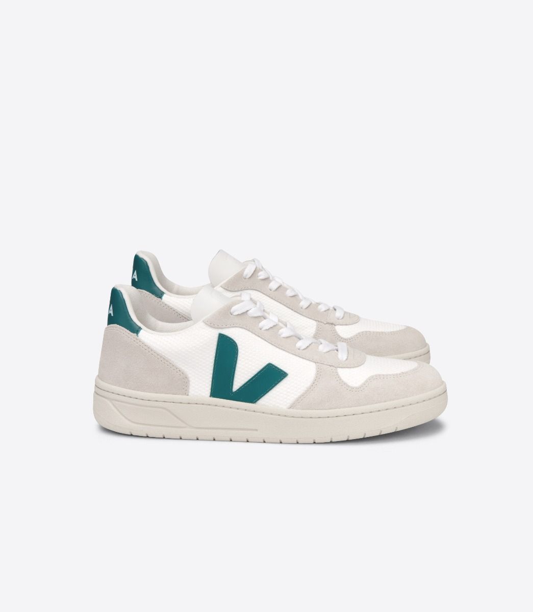 Sapatilhas Veja V-10 B-Mesh Feminino Branco Marrom | DL7829514