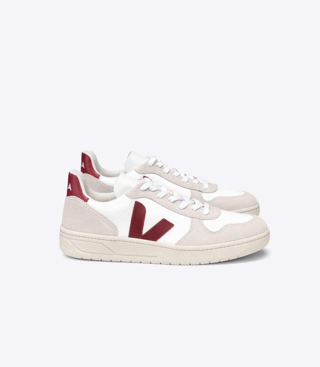 Sapatilhas Veja V-10 B-Mesh Feminino Branco Bege | YE4128375