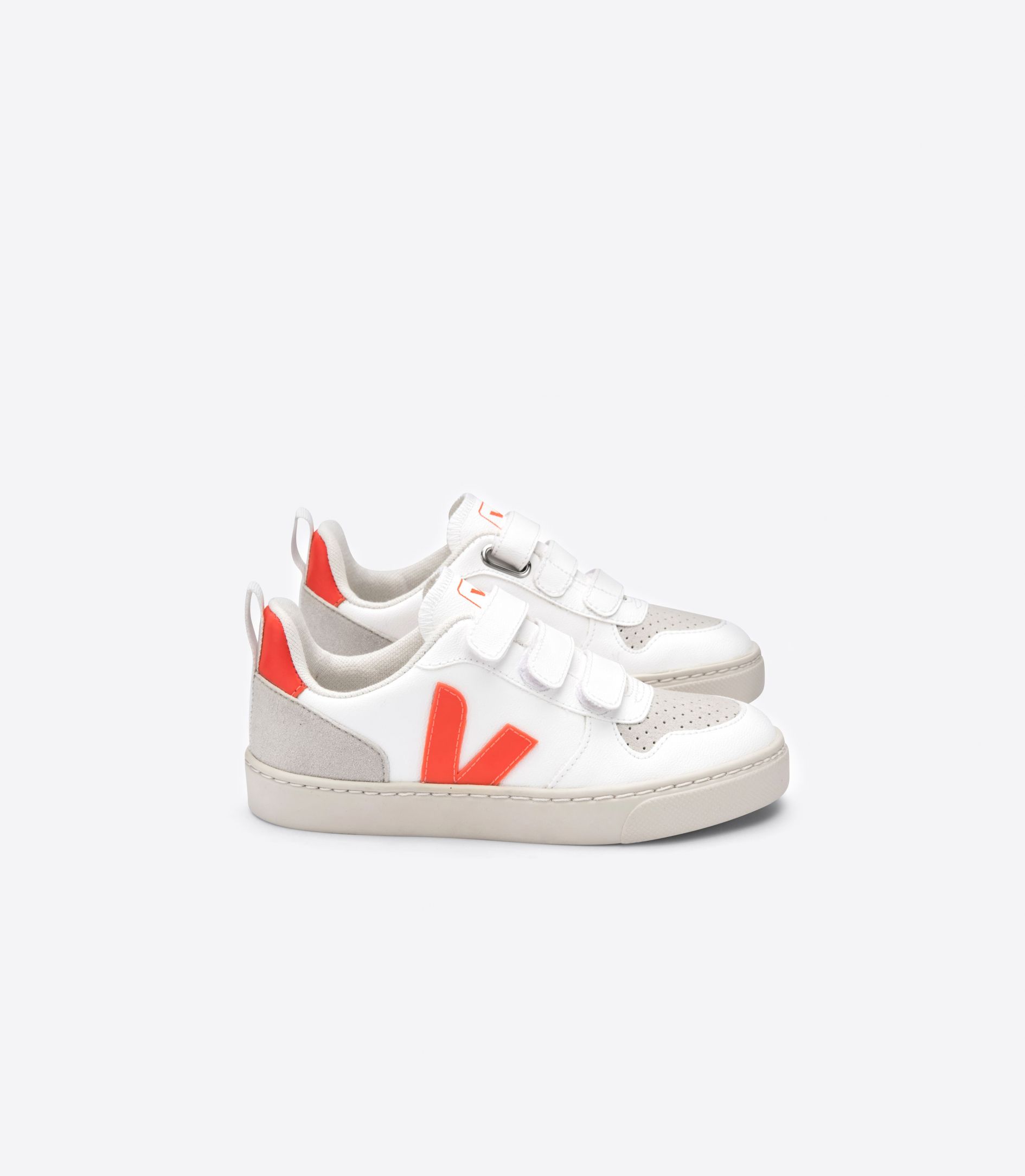 Sapatilhas Veja V-10 Cwl Criança Branco Laranja | GB3694805