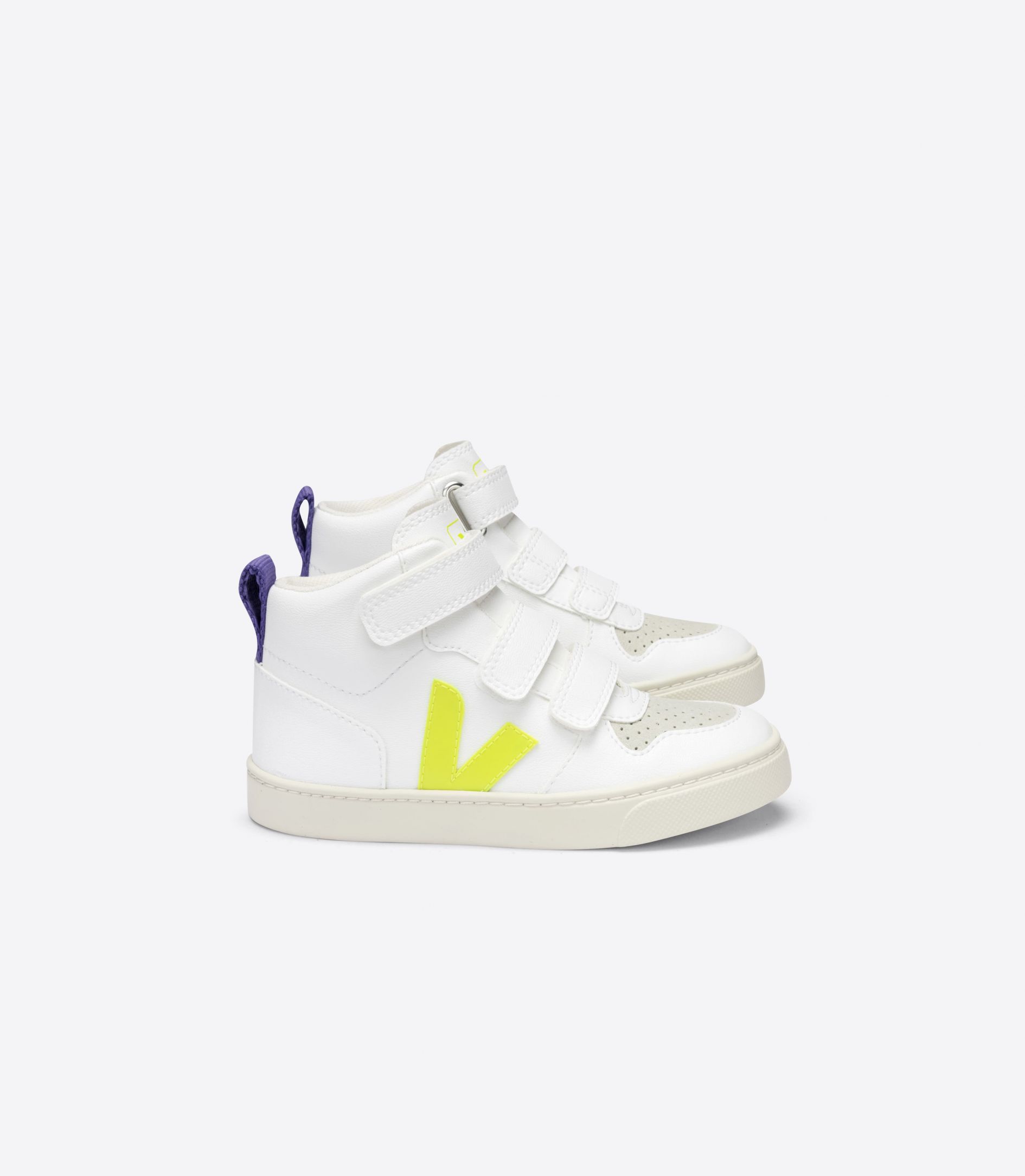 Sapatilhas Veja V-10 Medio Cwl Criança Branco Roxo | CG6489105