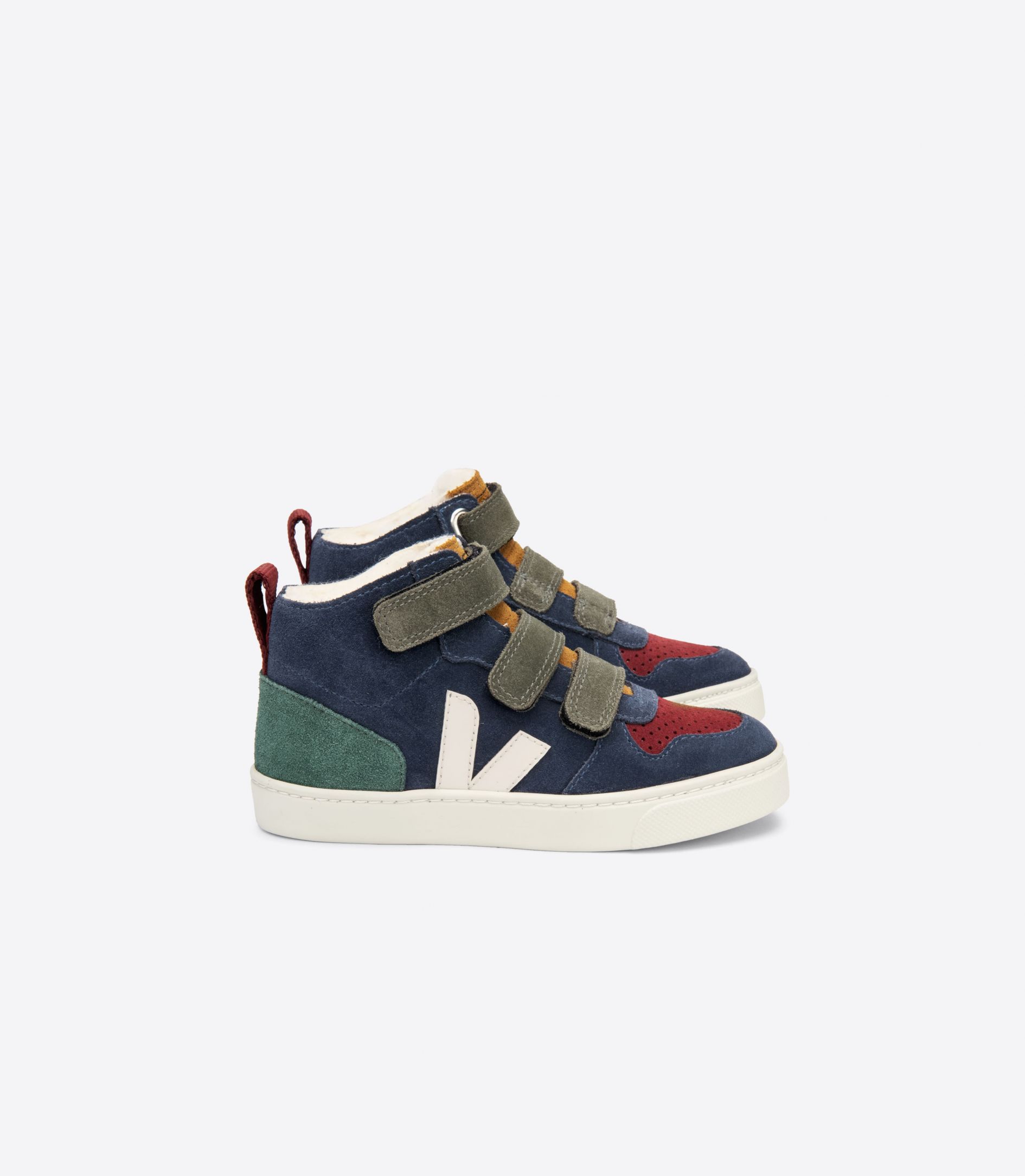 Sapatilhas Veja V-10 Medio Fured Suede Criança Multicoloridas | LH6238150