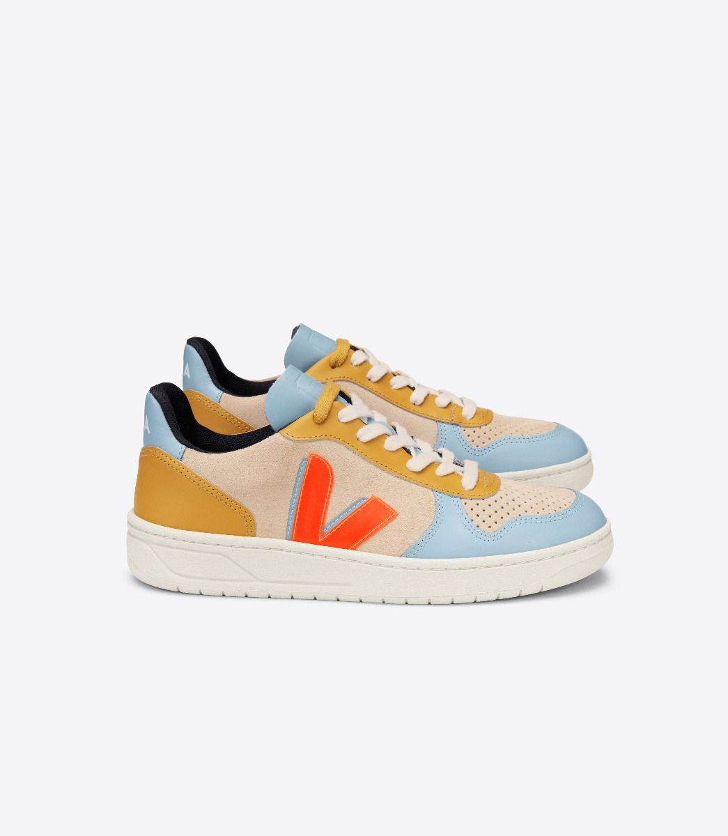 Sapatilhas Veja V-10 Suede Veja X Make My Lemonade Feminino Multicoloridas | KD2368407