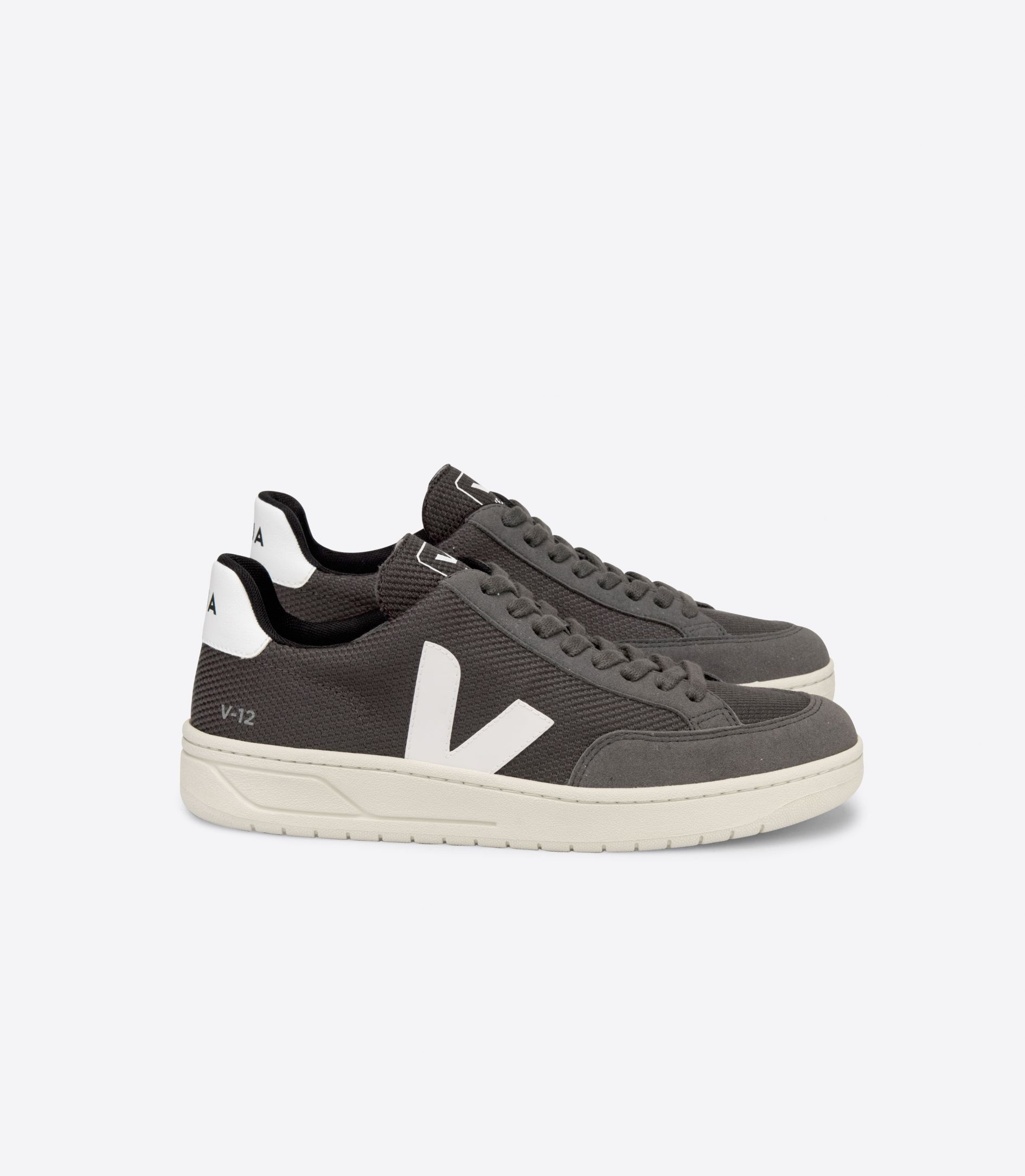 Sapatilhas Veja V-12 B-Mesh Feminino Cinzentas Escuro Branco | BW4715398