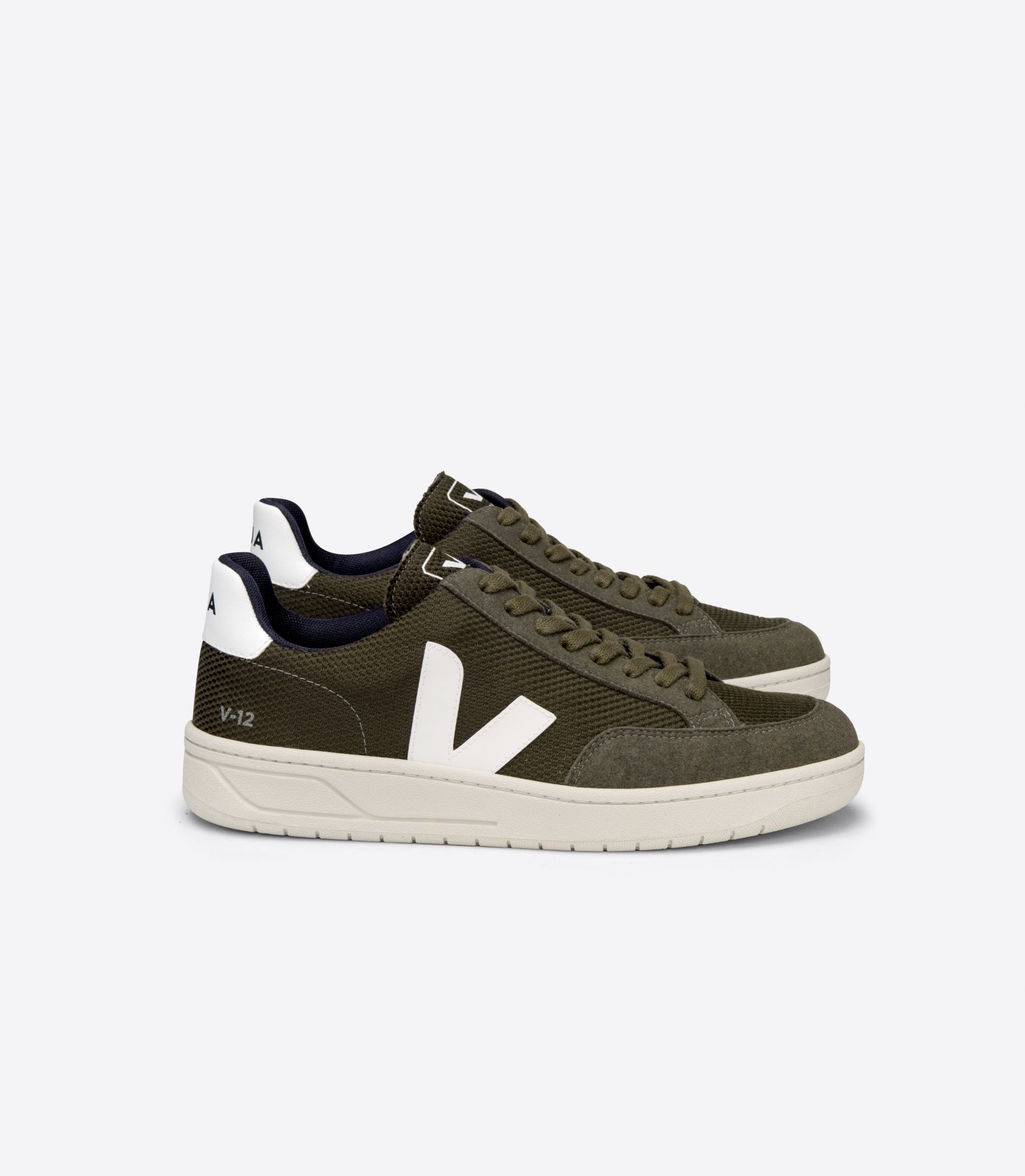 Sapatilhas Veja V-12 Vegan B-Mesh Feminino Verde Oliva Branco | VC5632048