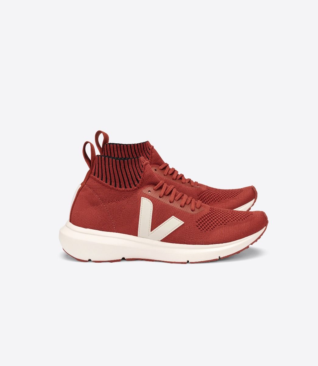 Sapatilhas Veja V-Knit Veja X Rick Owens Medio Feminino Vermelhas | RL7924635